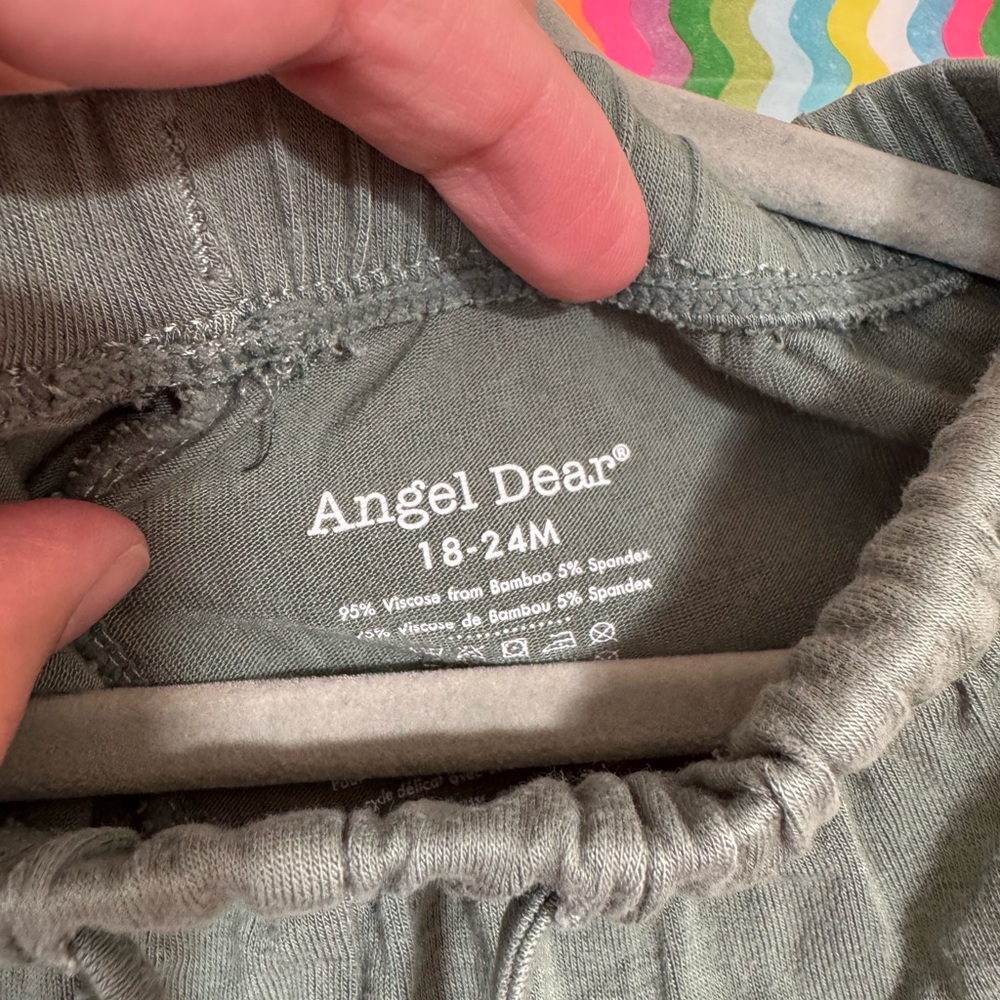 Angel Dear Olive Green Baby Shorts - Picture 4 of 4